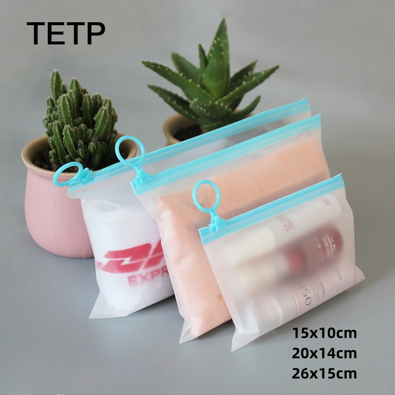 Sock Organizer Tray - TETP Frosted Zipper Bags With Blue