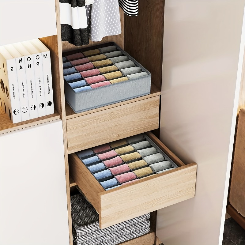 2Pcs 24-Compartment Fabric Soc - Sock Organizer Tray ulasan dan harga