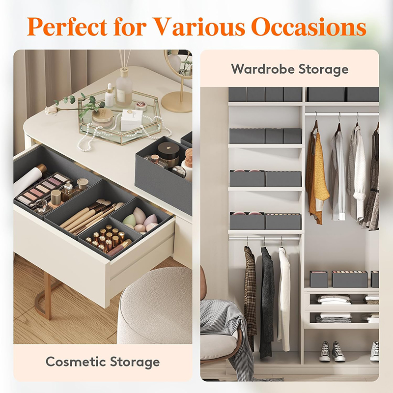 Drawer Organizer Non-woven Fab - Sock Organizer Tray ulasan dan harga