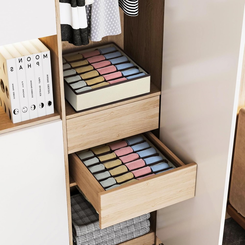 24 Grid Drawer Organizer Tray, - Sock Organizer Tray ulasan dan harga