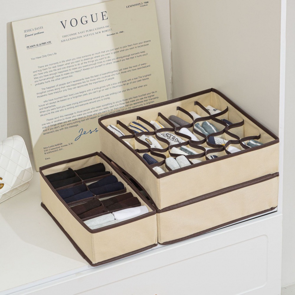 24 Grid Drawer Organizer Tray, - Sock Organizer Tray ulasan dan harga