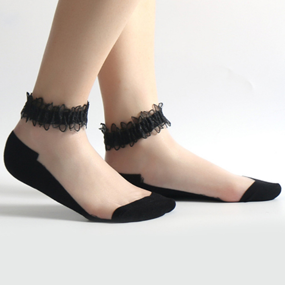 Woman Lace short sock thin soc - Invisibility Sock Loafer ulasan dan harga