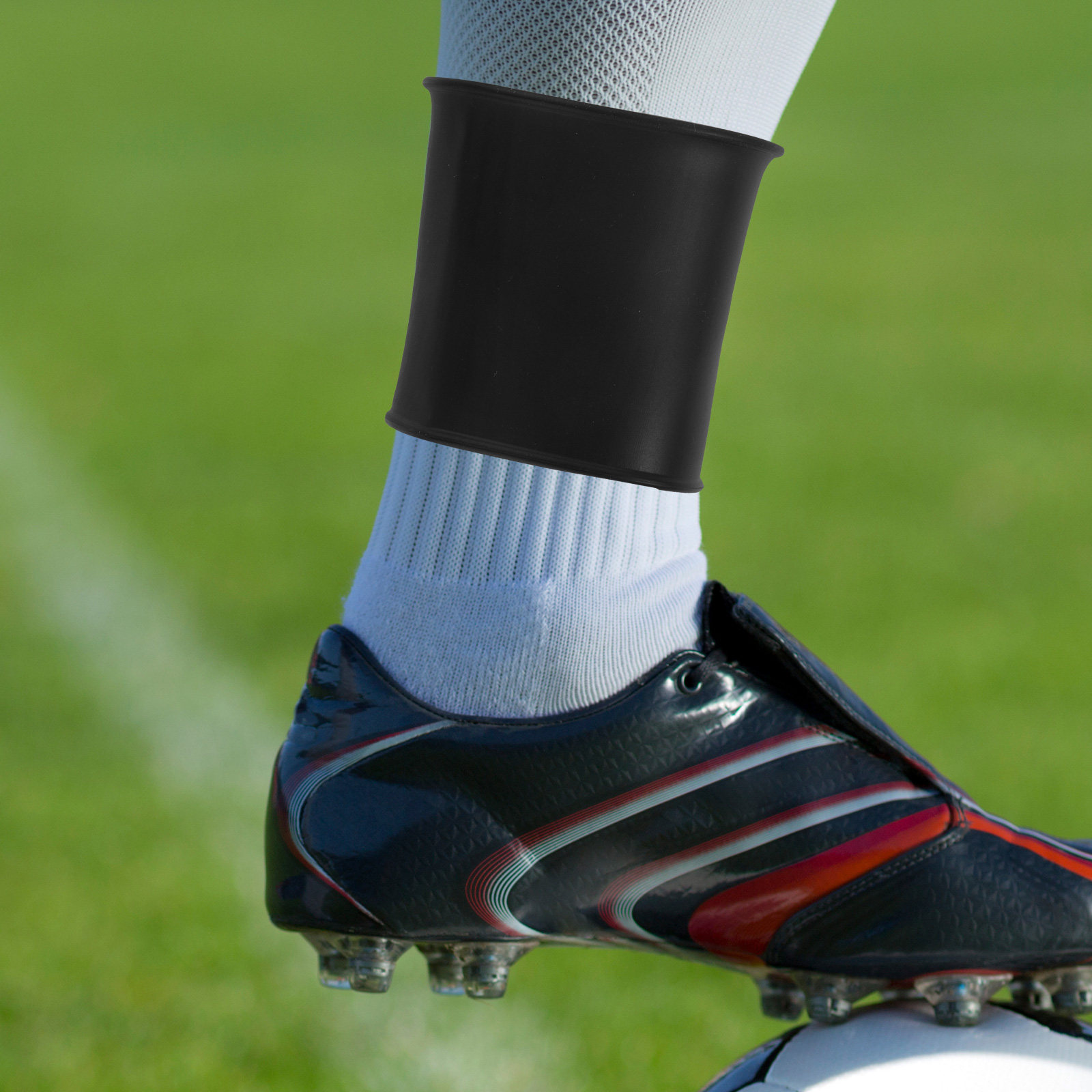 1Pair Silicone Soccer Shin Gua - Sock Organizer Tray ulasan dan harga
